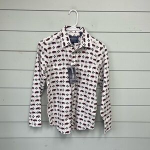 Panhandle buffalo plaid pearl snap long sleeve shirt youth size large NWT